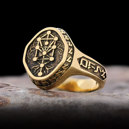 925 Sterling Silver Kabbalah Rings, Elohim Kabbalah Ring, Man Ring, Religious Gifts by SWISS PLUS - Unique Design Religious R