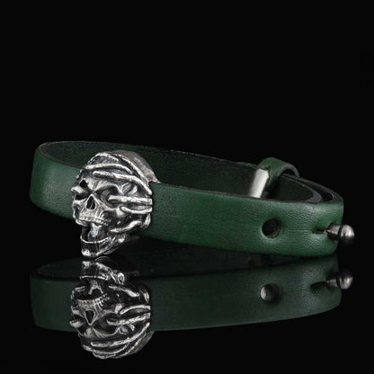 Unique Design Skull Leather Bracelets by SWISS PLUS - Unique Design Leather Bracelets - view 5