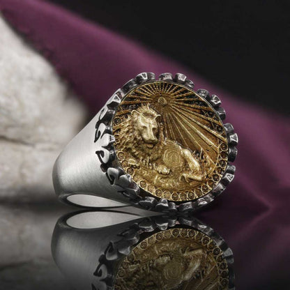 925 Sterling Silver Leo Sign Ring by SWISS PLUS - Zodiac Collection