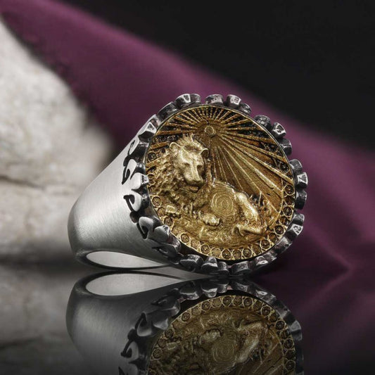 925 Sterling Silver Leo Sign Ring
