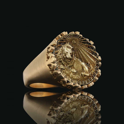 925 Sterling Silver Leo Sign Ring by SWISS PLUS - Zodiac Collection - view 3