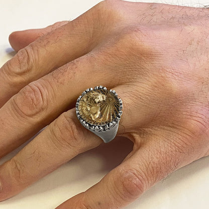 925 Sterling Silver Leo Sign Ring by SWISS PLUS - Zodiac Collection - view 7