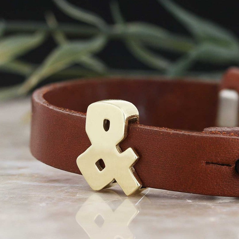 925 Sterling Silver Letter & Thick Alphabet Bracelet