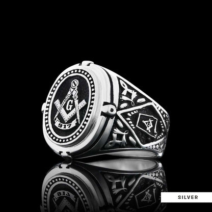 925 Sterling Silver Lodge Canada Masonic Ring by SWISS PLUS - Mason Collection - view 4
