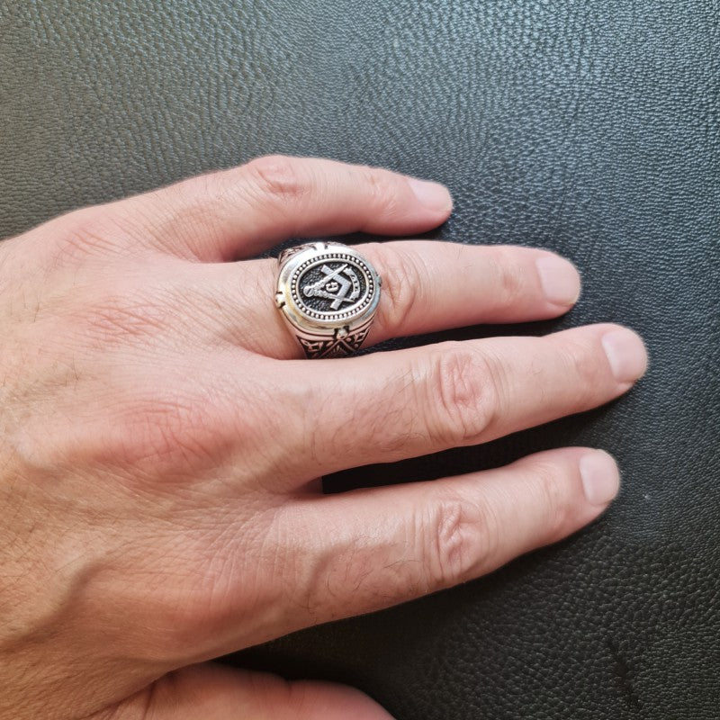 925 Sterling Silver Lodge Canada Masonic Ring