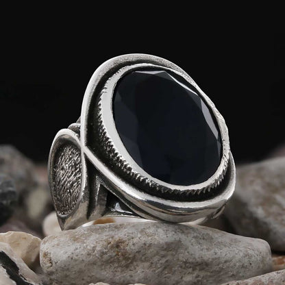 925 Sterling Silver Men Ring With Special Stone by SWISS PLUS - Unique Design Rings