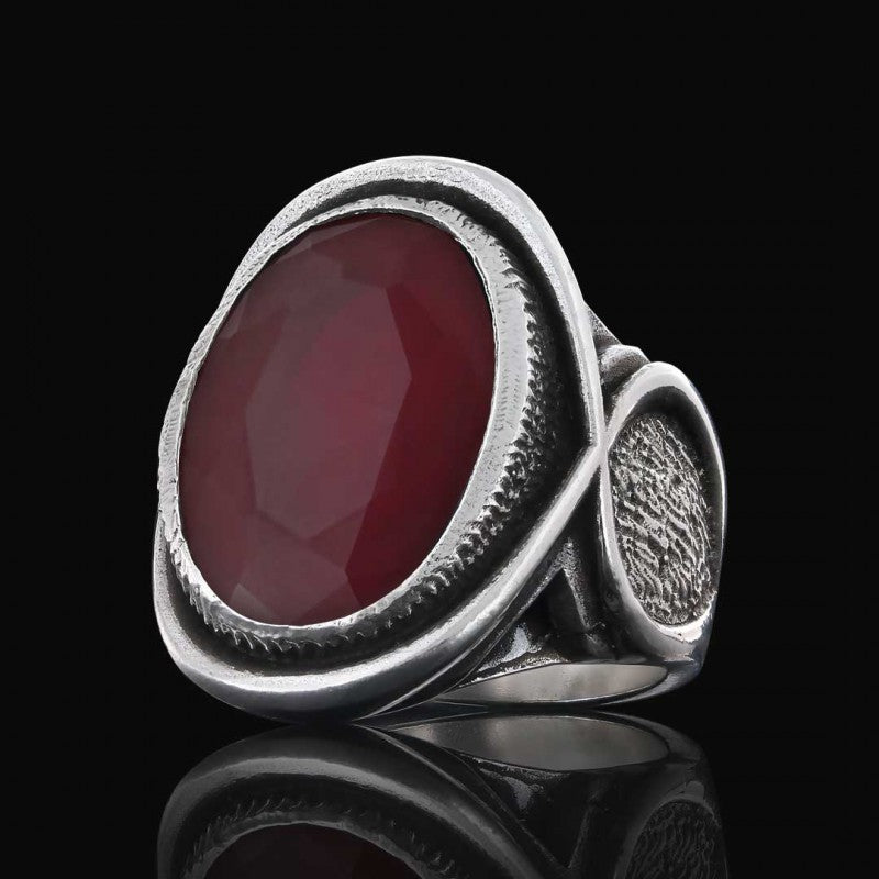 925 Sterling Silver Men Ring With Special Stone - view 4