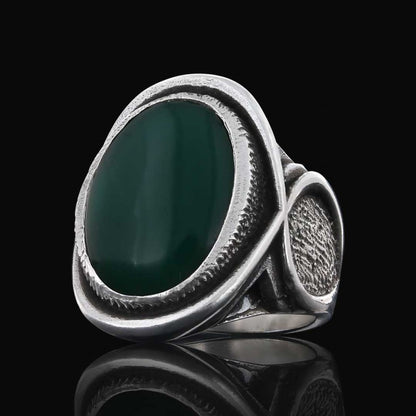 925 Sterling Silver Men Ring With Special Stone by SWISS PLUS - Unique Design Rings - view 6