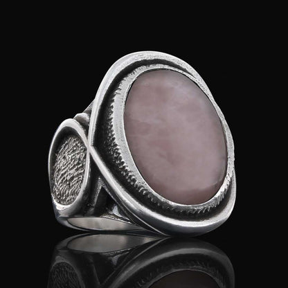 925 Sterling Silver Men Ring With Special Stone by SWISS PLUS - Unique Design Rings - view 7