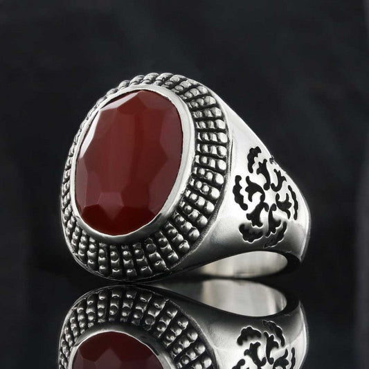 Motif Edges Silver Men Ring