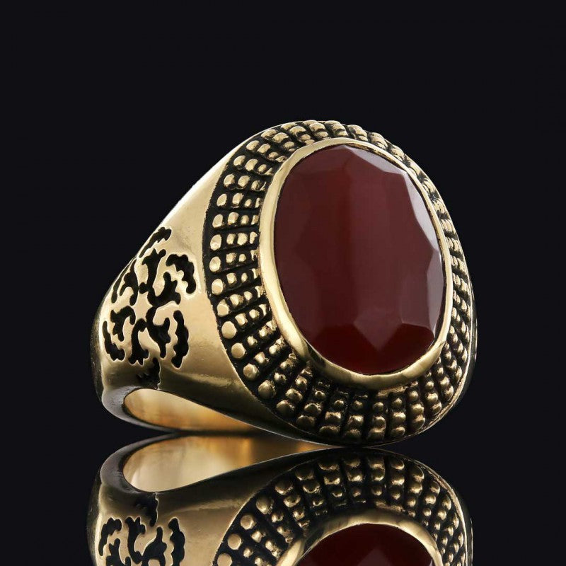 Motif Edges Silver Men Ring - view 4