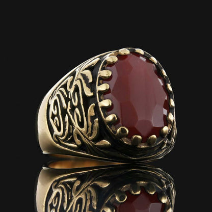 925 Sterling Silver Men Ring with Motif by SWISS PLUS - Unique Design Rings - view 5