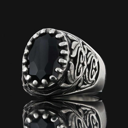 925 Sterling Silver Men Ring with Motif by SWISS PLUS - Unique Design Rings - view 6