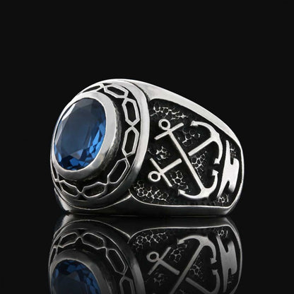 925 Sterling Silver Men Ring by SWISS PLUS - Unique Design Rings - view 7