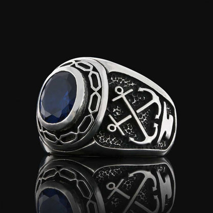925 Sterling Silver Men Ring by SWISS PLUS - Unique Design Rings - view 3