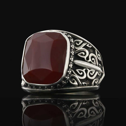 Unique 925 Sterling Silver Men Ring by SWISS PLUS - Unique Design Rings - view 3