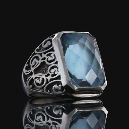 Special Design 925 Sterling Silver Men Ring by SWISS PLUS - Unique Design Rings - view 5