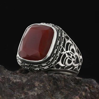 Hand Made 925 Sterling Silver Men Ring by SWISS PLUS - Unique Design Rings