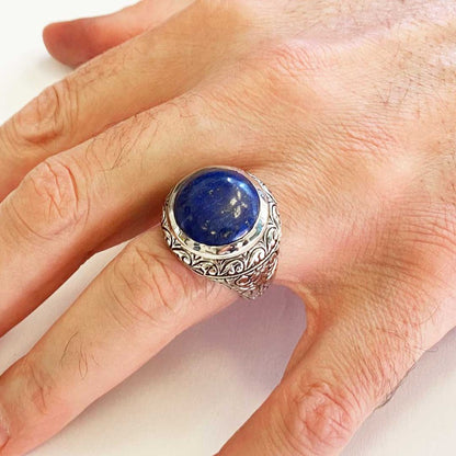 925 Sterling Silver Motif Ring by SWISS PLUS - Unique Design Handmade Rings - view 5
