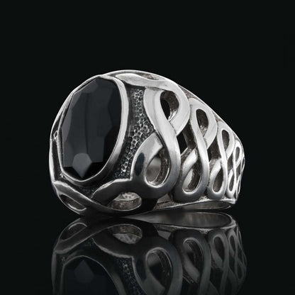Unique 925 Sterling Silver Motif Ring by SWISS PLUS - Unique Design Rings - view 2