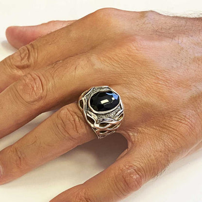 Unique 925 Sterling Silver Motif Ring by SWISS PLUS - Unique Design Rings - view 4