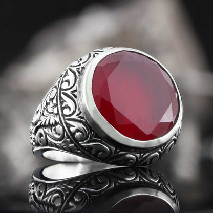 925 Sterling Silver Motif Ring by SWISS PLUS - Unique Design Handmade Rings