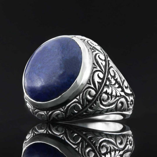 925 Sterling Silver Motif Ring by SWISS PLUS - Unique Design Handmade Rings - view 2