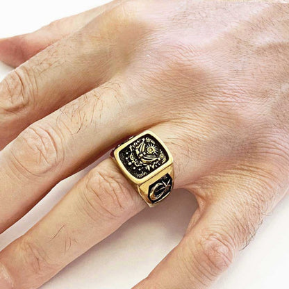 925 Sterling Silver Ottoman State Coat of Arms Ring by SWISS PLUS - Family Collection - view 5