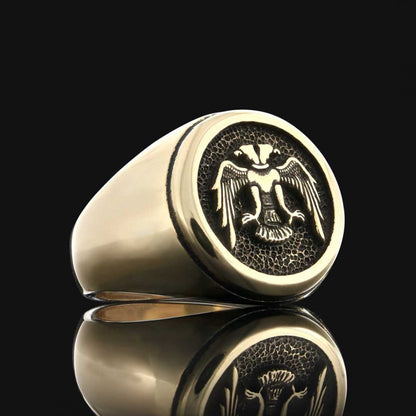 925 Sterling Silver Ottoman Style Seljuk Eagle Ring by SWISS PLUS - Ottoman Jewelry Collection - view 3