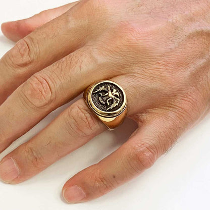 925 Sterling Silver Ottoman Style Seljuk Eagle Ring by SWISS PLUS - Ottoman Jewelry Collection - view 6