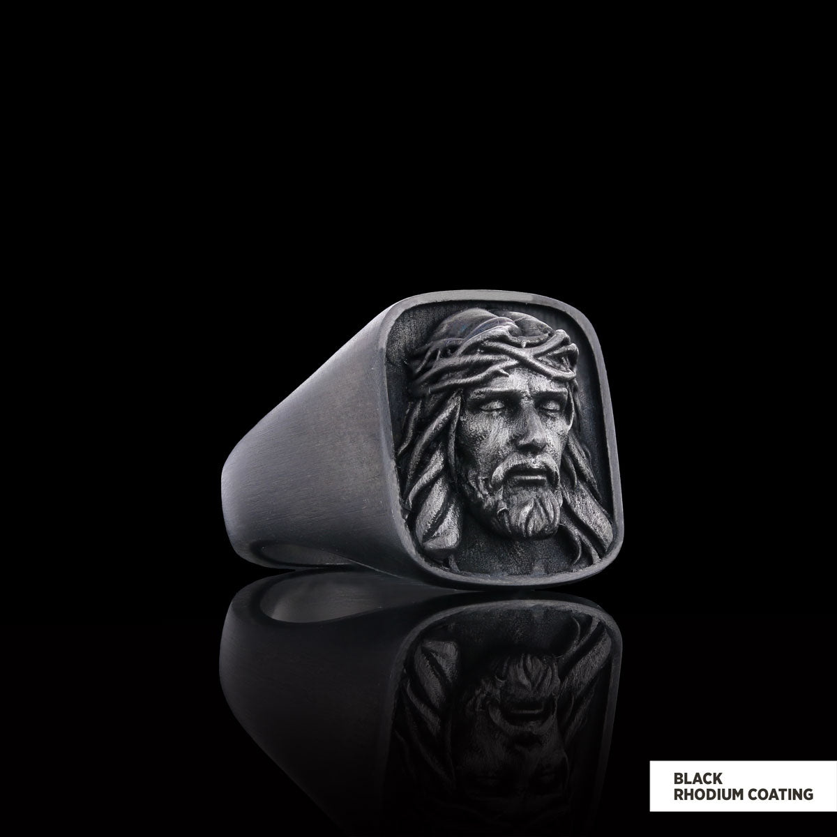 925 Sterling Silver Religious Ring, 3D Jesus Ring, Religious Gift, Christian Accessory Gold Plated Jesus Jewelry - view 2