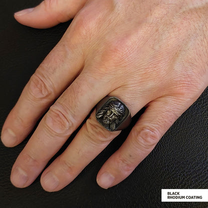 925 Sterling Silver Religious Ring, 3D Jesus Ring, Religious Gift, Christian Accessory Gold Plated Jesus Jewelry by SWISS PLU