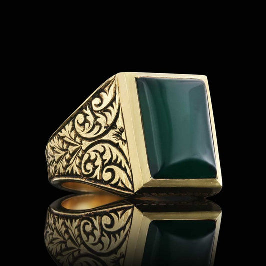 925 Sterling Silver Ring With Motif Stone