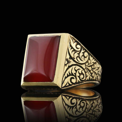 925 Sterling Silver Ring With Motif Stone by SWISS PLUS - Unique Design Rings - view 5