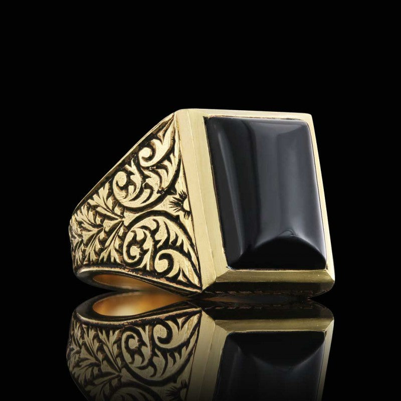 925 Sterling Silver Ring With Motif Stone - view 7