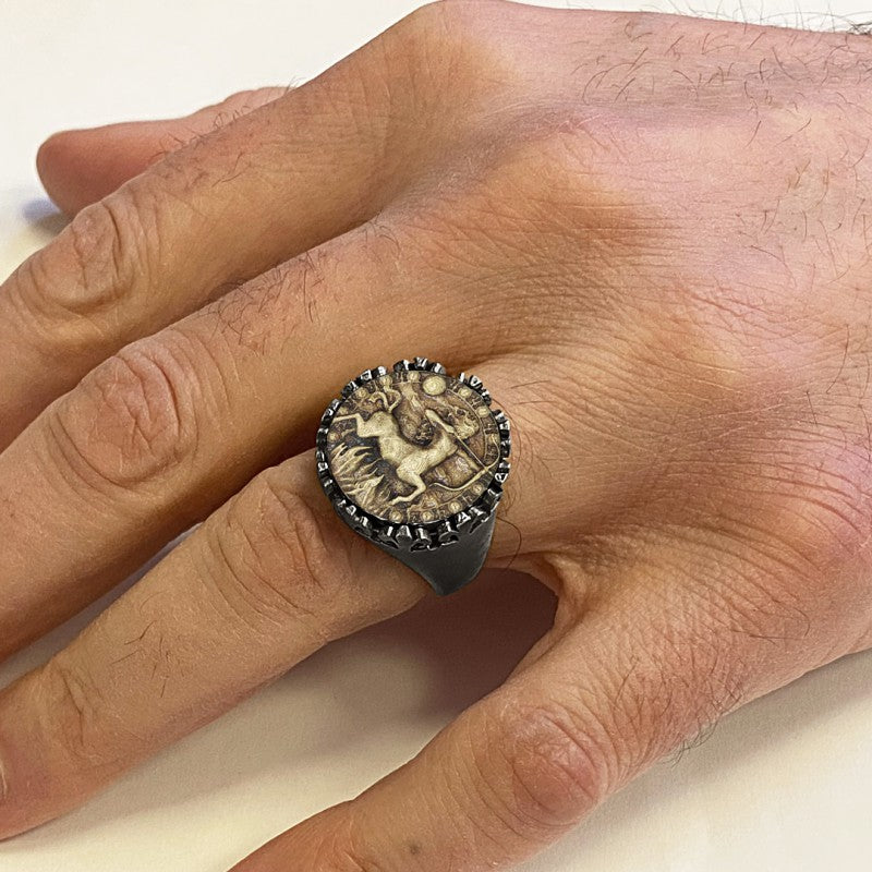 925 Sterling Silver Sagittarius Sign Ring