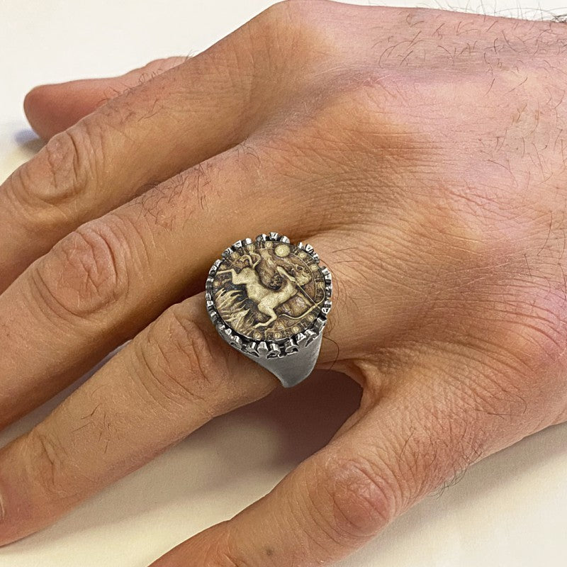 925 Sterling Silver Sagittarius Sign Ring