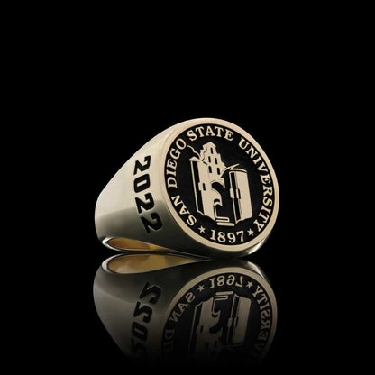 925 Sterling Silver San Diego State University Ring by SWISS PLUS - Custom College Class Rings - view 4