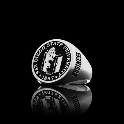 925 Sterling Silver San Diego State University Ring by SWISS PLUS - Custom College Class Rings - view 5