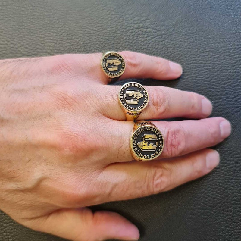 925 Sterling Silver San Diego State University Ring