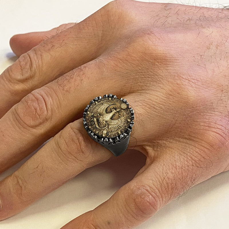 925 Sterling Silver Scorpio Sign Ring
