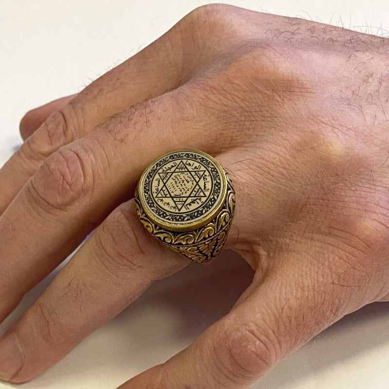 925 Sterling Silver Seal Of Solomon Ring - view 5