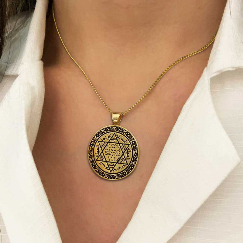 925 Sterling Silver Seal Of Solomon Pendant - view 5