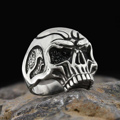 925 Sterling Silver Skull Ring by SWISS PLUS - Skull Rings