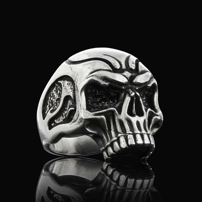 925 Sterling Silver Skull Ring by SWISS PLUS - Skull Rings - view 3