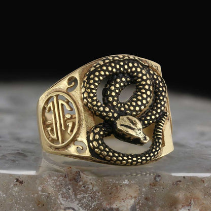 925 Sterling Silver Snake Ring by SWISS PLUS - Unique Design Rings