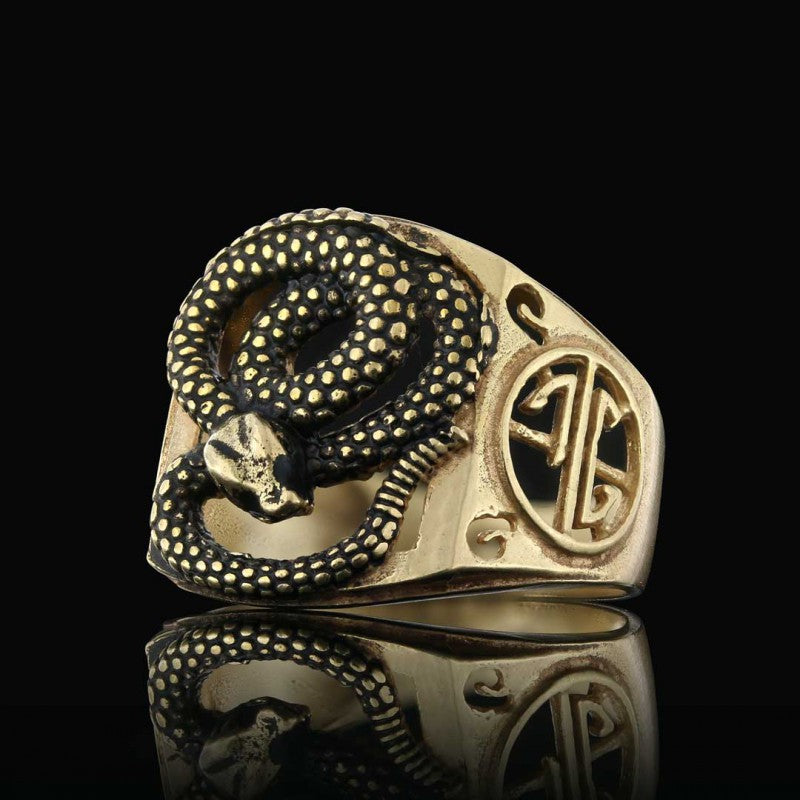 925 Sterling Silver Snake Ring by SWISS PLUS - Unique Design Rings - view 2