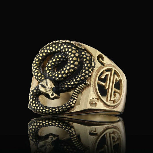 925 Sterling Silver Snake Ring by SWISS PLUS - Unique Design Rings - view 2