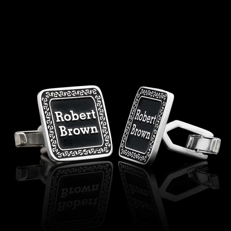 925 Sterling Silver Special Design Square Cufflinks