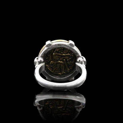 925 Sterling Silver Tetradrachme Tasos Coin Women Ring by SWISS PLUS - 925 Sterling Silver Rings for Men & Women - view 4